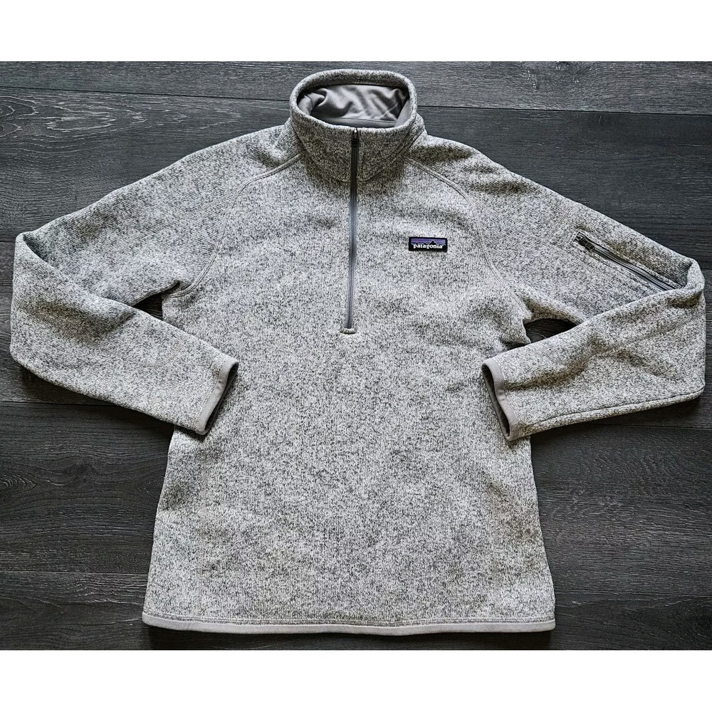Patagonia Better Sweater 1/4 Zip Fleece Women M Gray Hiking Outdoors Travel